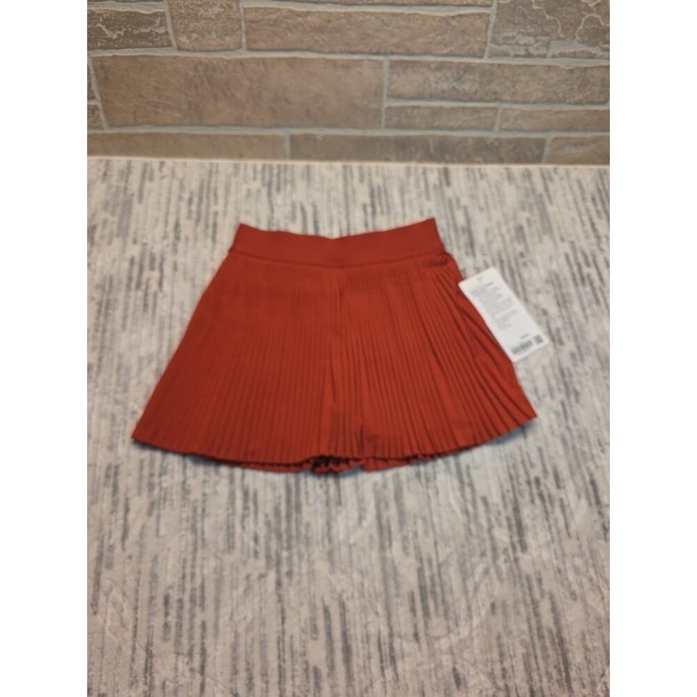 Lululemon Varsity High-Rise Pleated Tennis Skirt Orange ATRU Sz 2 $88 - Picture 2 of 12